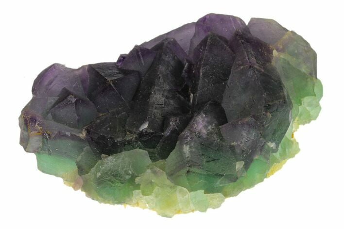 Purple-Green Octahedral Fluorite Crystal Cluster - Fluorescent! #139091